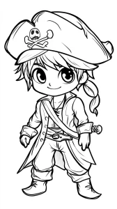 image de coloriage Pirate pour enfant