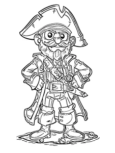 coloriage Pirate à imprimer pour enfant de 4 ans