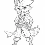 coloriage Pirate et decoupage a imprimer gratuit