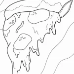 coloriage Pizza à imprimer pour enfant de 3 ans