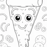 coloriage Pizza et dessin a imprimer