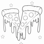 coloriage Pizza pour bebe a imprimer