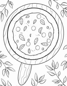 coloriage Pizza pour enfant de 3 ans