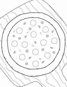 coloriage Pizza a dessiner en ligne