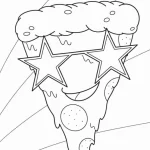coloriage Pizza et découpage à imprimer