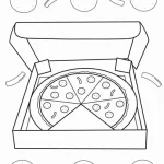 coloriage Pizza et dessin a imprimer