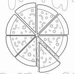 coloriage Pizza a imprimer pour enfant de 4 ans