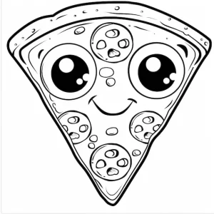 coloriage Pizza de pour enfants