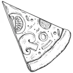 coloriage Pizza a imprimer