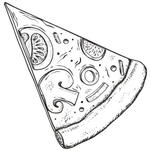 coloriage Pizza a imprimer