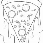 coloriage Pizza pour enfants à télécharger