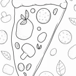 image de coloriage Pizza pour enfant