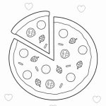 coloriage Pizza pour enfant de 3 ans