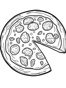 coloriage Pizza à imprimer