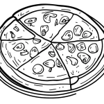 coloriage Pizza pour enfants à imprimer