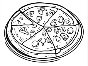 coloriage Pizza pour enfants à imprimer