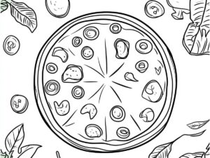 coloriage Pizza à imprimer