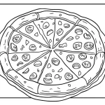 coloriage Pizza pour primaire