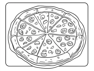 coloriage Pizza pour primaire