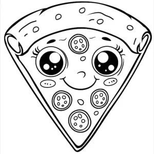 coloriage Pizza à imprimer