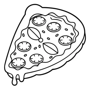 imprimer coloriage Pizza gratuit
