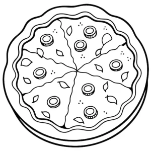 coloriage Pizza pour enfant de 3 ans