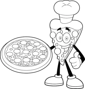 coloriage Pizza à imprimer pdf gratuit