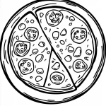 coloriage Pizza pour enfant de 10 ans