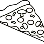 coloriage Pizza pour enfant de 5 ans