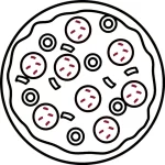 coloriage Pizza et dessin a imprimer