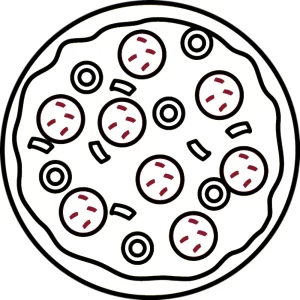 coloriage Pizza et dessin a imprimer