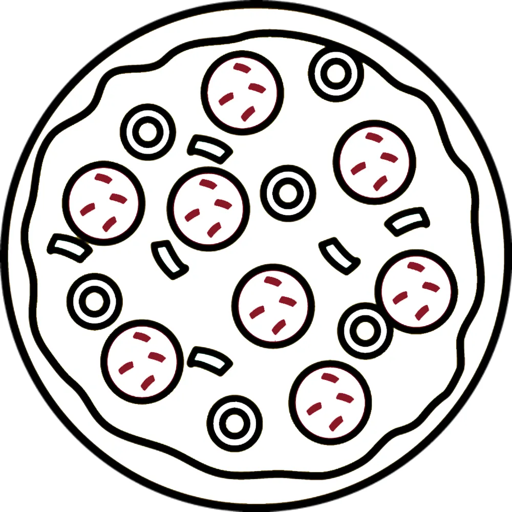 Tranh tô màu Pizza