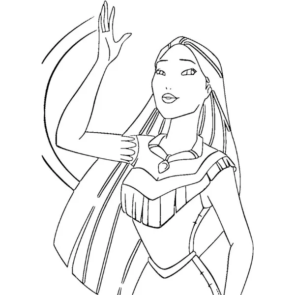 Tranh tô màu Pocahontas