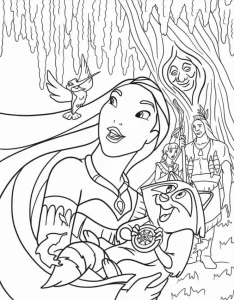 imprimer coloriage Pocahontas