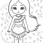 coloriage Pocahontas gratuit pour enfants