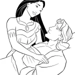 coloriage Pocahontas a telecharger