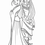 coloriage Pocahontas à imprimer pour enfant de 12 ans