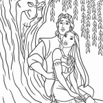 coloriage Pocahontas à imprimer a4