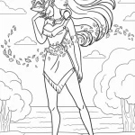 coloriage Pocahontas educatif pour enfant