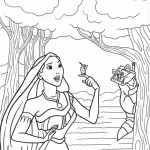 coloriage Pocahontas a colorier en ligne