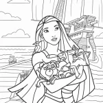coloriage Pocahontas de pour enfants
