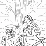 coloriage Pocahontas a imprimer gratuitement