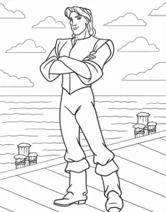 coloriage Pocahontas pour enfant de 8 ans