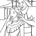 coloriage Pocahontas a colorier en ligne