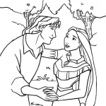 coloriage Pocahontas à imprimer pdf gratuit