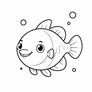 coloriage Poisson pour enfant de 8 ans