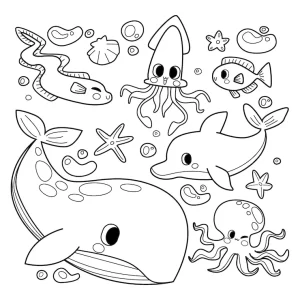 coloriage Poisson pour enfant de 7 ans