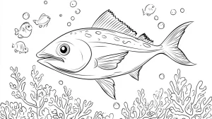 coloriage Poisson et dessin a imprimer