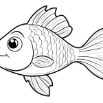 coloriage Poisson pour enfant de à imprimer