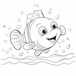 coloriage Poisson à imprimer pour enfant de 8 ans